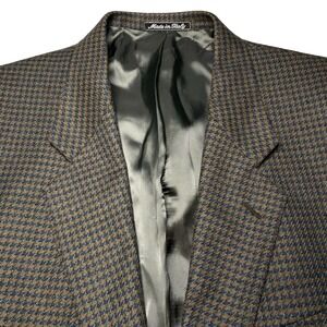 Mani Giorgio Armani Sports Coat 42L 2B0V Wool Cashmere Green Houndstooth